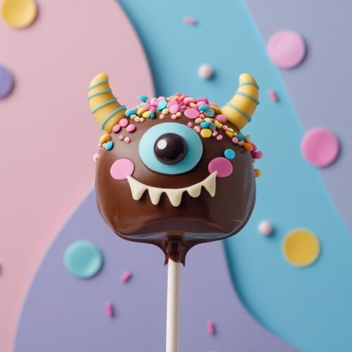 Cake Pop Monstruo Azul